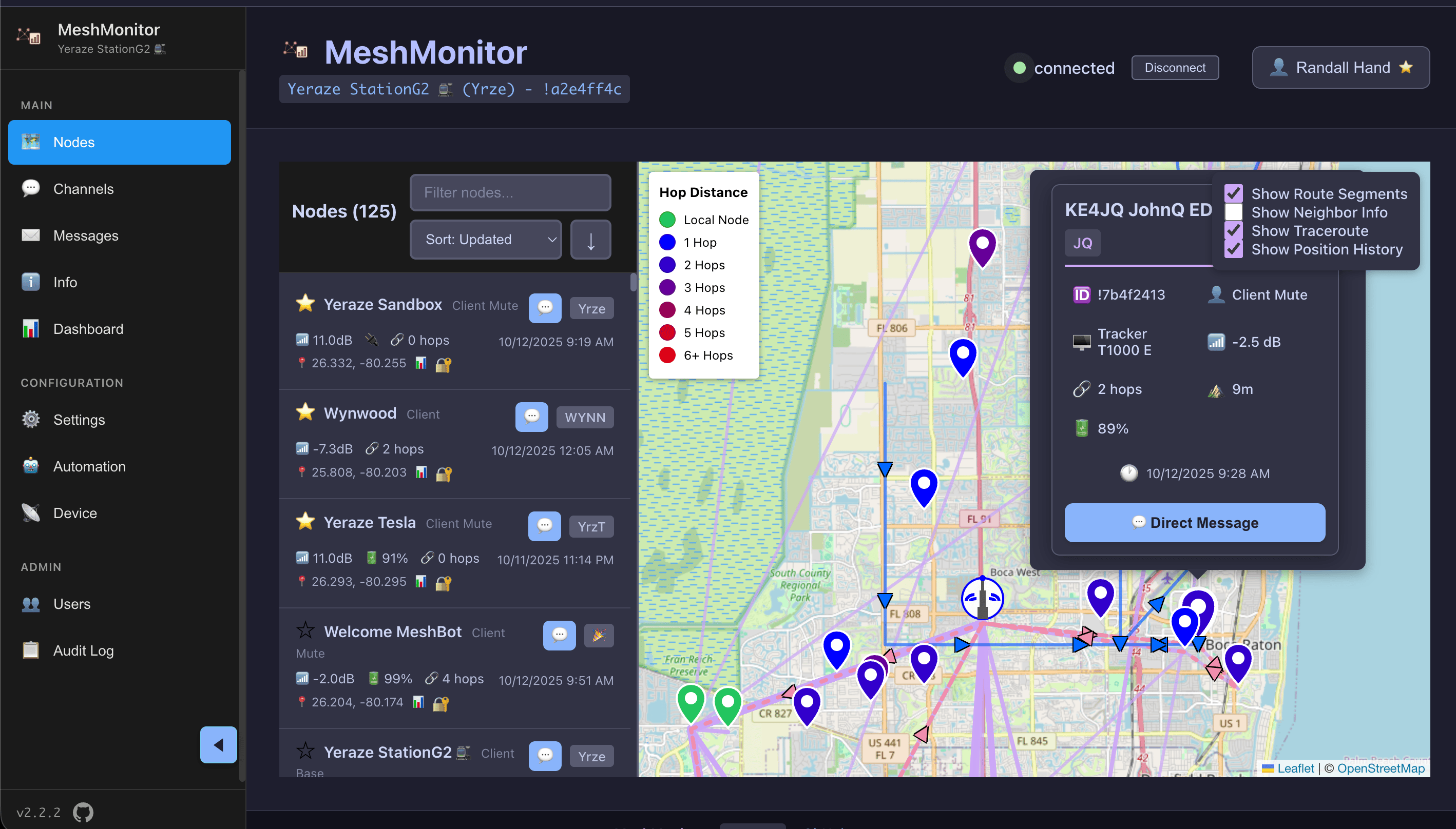 MeshMonitor Dashboard